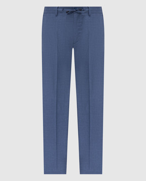 Stefano Ricci Blue wool, silk and linen pants M1T610002BWKL07U