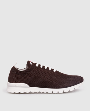 Kiton Brown FIT sneakers with logo DSSFITSN00809