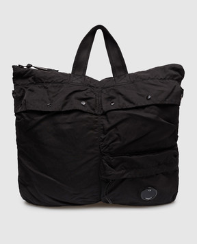 C.P. Company Black bag with logo patch MAC042A005269G