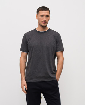 Peserico Grey melange T-shirt R55044J0Q602358