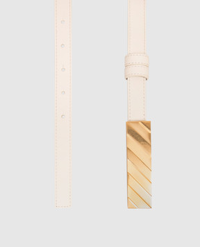 Off-White Beige leather belt OWRB13ES26LEA001