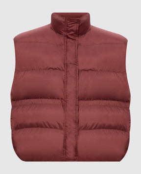 Brunello Cucinelli Burgundy quilted down vest MD5987612P