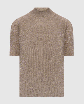Missoni Beige ribbed top with lurex DC26WN03BK01H3
