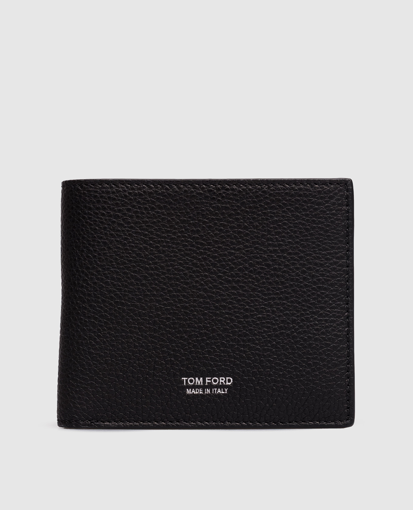 

Black leather wallet with logo print Tom Ford