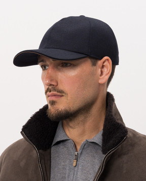 Canali Blue wool cap YA00122H146