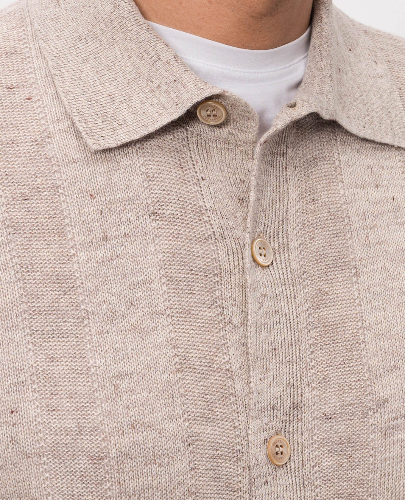 Beige linen shirt Brunello Cucinelli 5