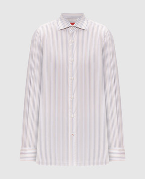 ISAIA White striped shirt IM10TCC6854