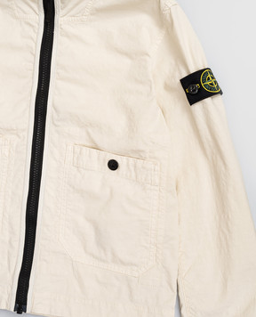 Stone Island Children's beige jacket with logo patch L1S164100006S006314
