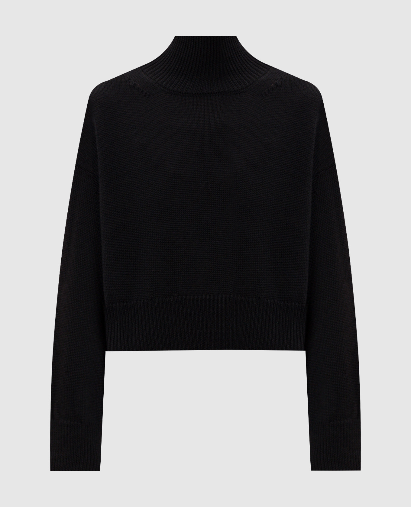 Dolcevita black wool sweater
