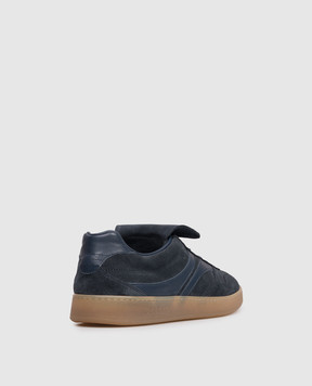 Iceberg Blue suede sneakers with logo print IU1809A