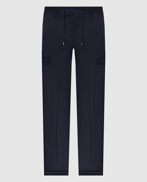 Stefano Ricci Blue wool cargo pants M1T6100580W501