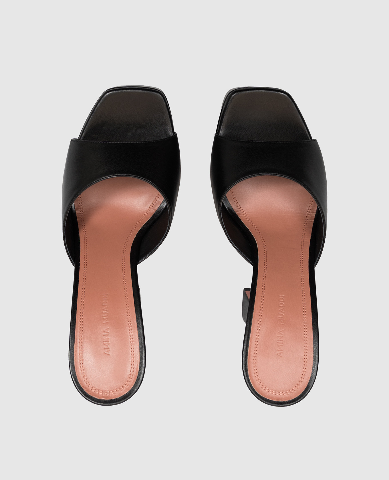 Dalida black leather mules Amina Muaddi 4