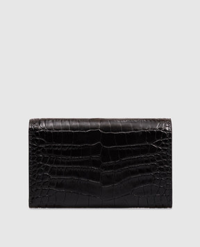 Tom Ford AUBE black leather wallet with crocodile embossed pattern S0532LCL607P