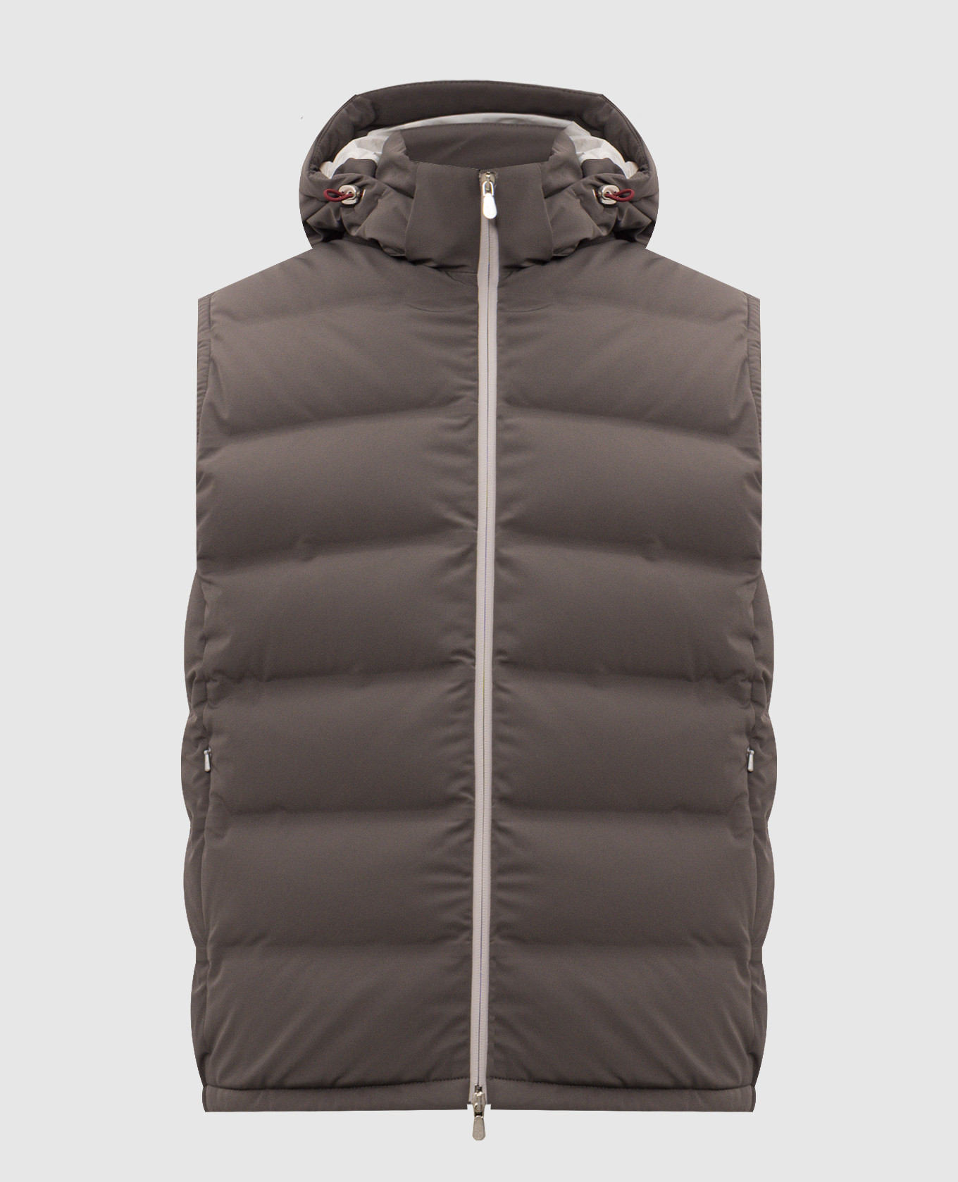 Gray down vest