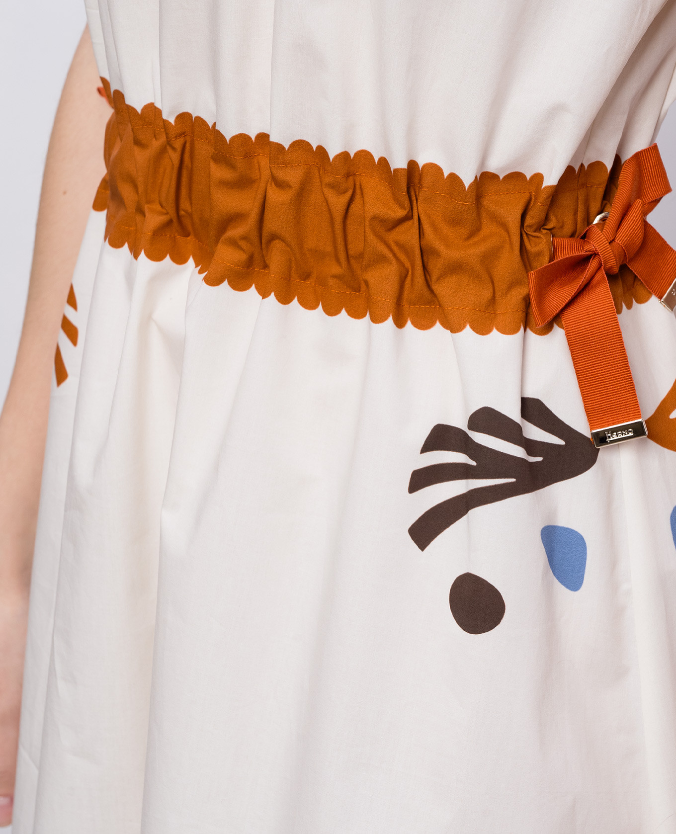 

Ivory dress with print Herno, Beige