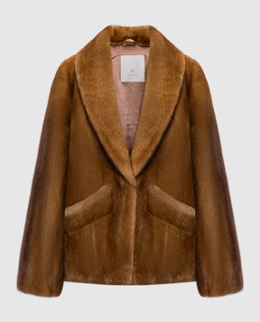 Rindi Brown mink fur coat 011VS026