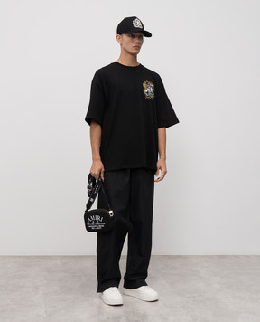 Pantalon De Survêtement Amiri Bandana B-Ball Noir/gris - Taille XL, Neuf Avec étiquette