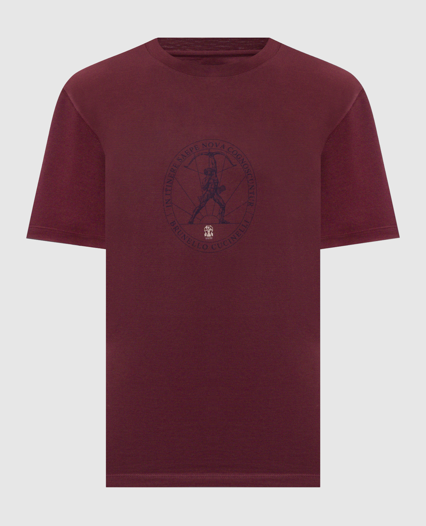 Burgundy T-shirt with a print