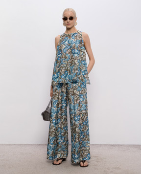 Momoni OCRA printed silk top MOTO00102MO