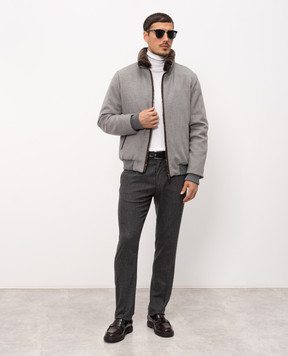 MooRER BELLATI gray down jacket made of wool and cashmere BELLATILS9