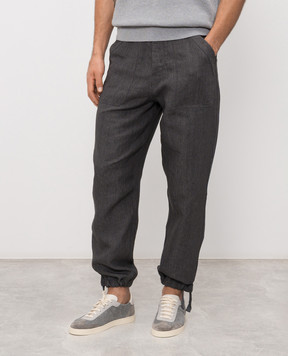 Brunello Cucinelli Gray linen pants MH248S2470