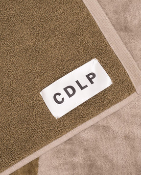 CDLP Khaki terry towel with logo pattern UAC039032401