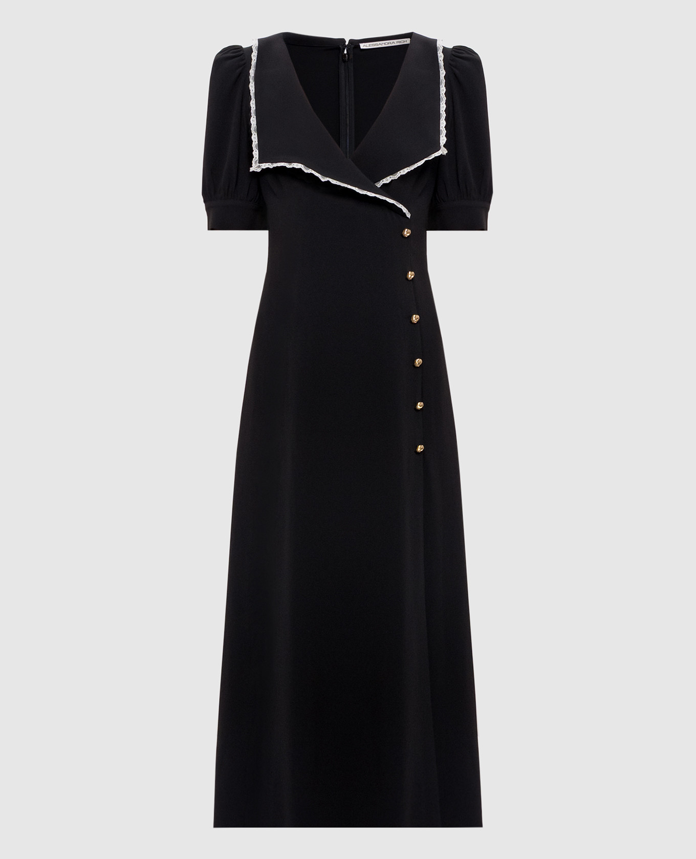 Black midi dress with lace Alessandra Rich