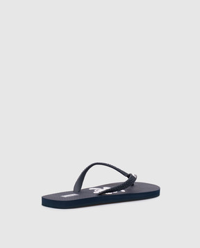 Vilebrequin Blue flip-flops with textured logo COPU3500