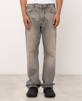 Off-White Gray jeans with print 44MYA18JF26D003