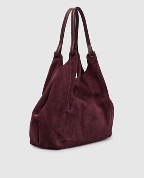 Gianni Chiarini Dua suede burgundy tote bag BS9800CMPL