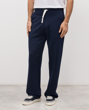 Balmain Blue sweatpants with logo GH1PQ436BD40