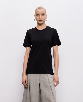 Intoca Black cotton T-shirt DIOSBASICPOUD442
