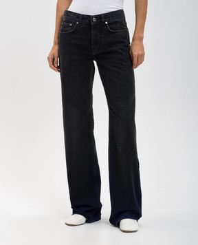 Off-White Black jeans with logo patch 2YA069F25DEN003