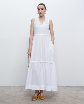 Peserico White linen dress M02407T001617