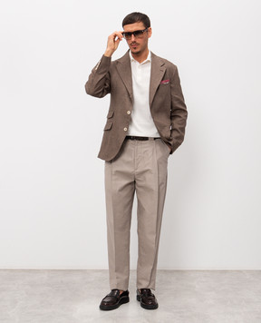 Brunello Cucinelli Brown linen jacket MB4307BWD