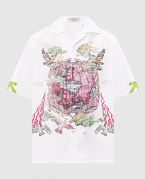 Off-White White shirt with Dream World print 44MGG01FZ26F002