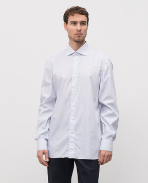 ISAIA White striped shirt IM10TCKM442