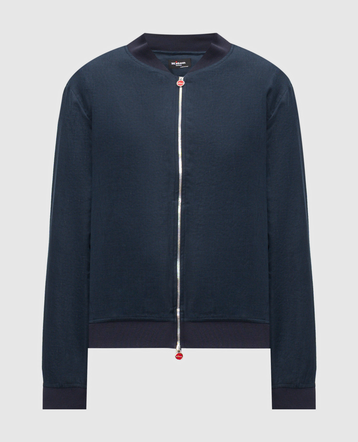 

Blue linen bomber jacket Kiton