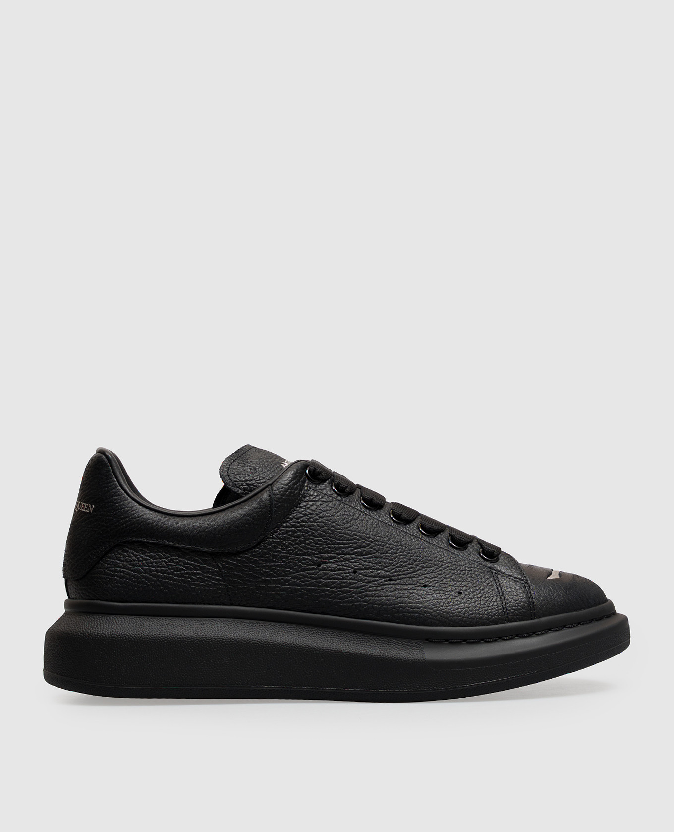 Black Oversized Leather Sneakers Alexander McQueen