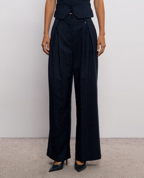 Twinset Blue striped pants 262AP2361