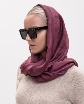 Etro Purple silk and wool scarf WATA0010AQ13C