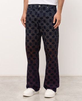 Off-White Blue jeans in a pattern emblem 44MYA18JF26D00C