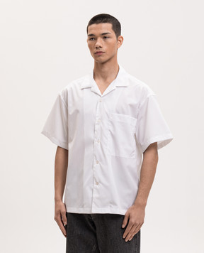Palm Angels White short-sleeved shirt with logo print PMGG00AS26FAB001