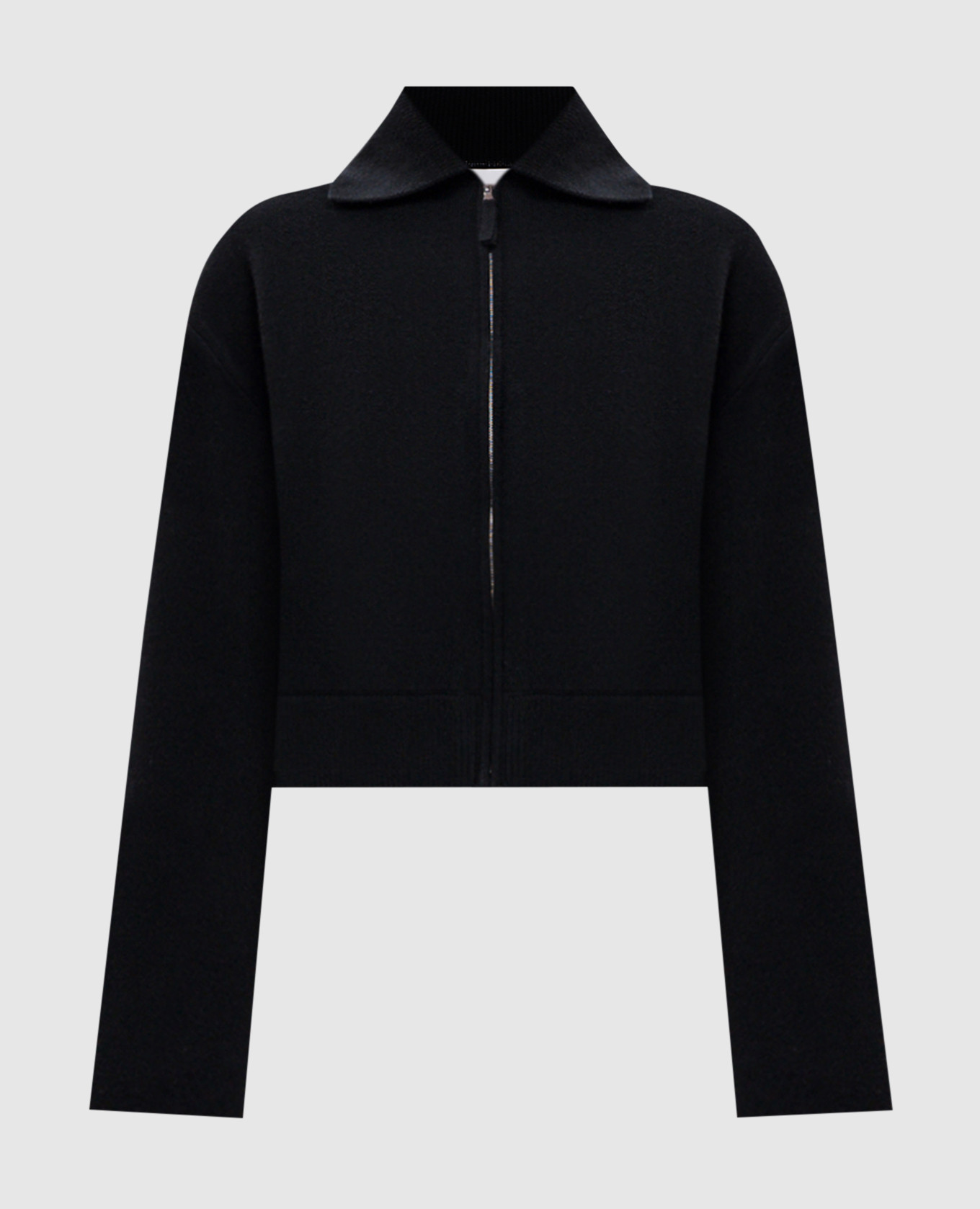Black cropped wool and cashmere cardigan Allude