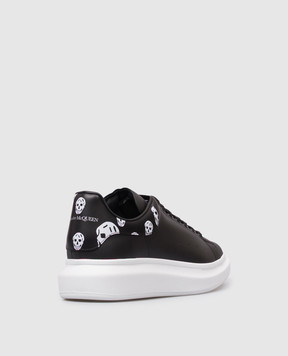 Alexander McQueen Black Oversized Leather Sneakers 553680WIAKB