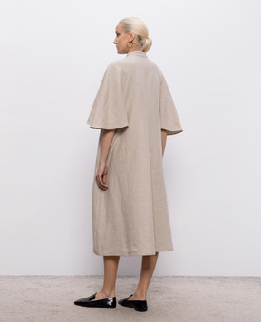 Intoca Beige linen dress 261MITSDR1202