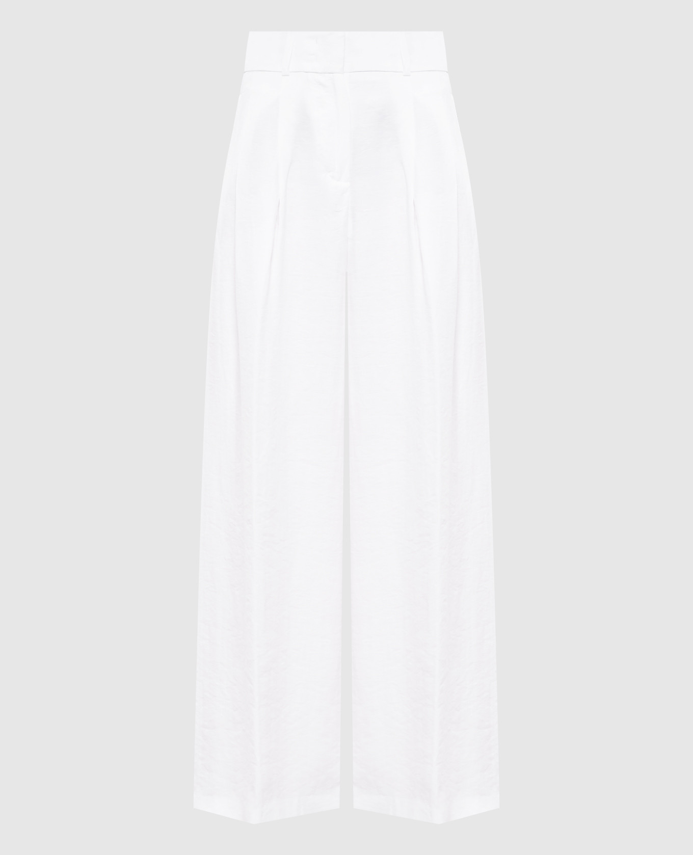 White palazzos with linen