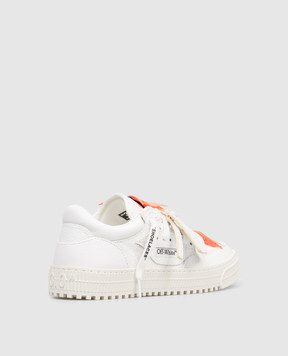 Off-White Beige leather sneakers OW Be Right Back with logo patches OWIA28EC99LEA001