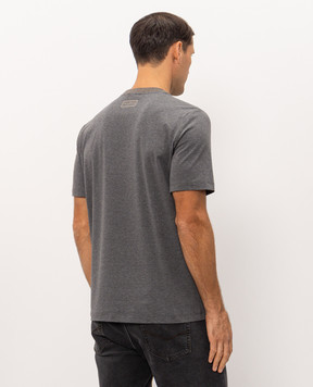 Peserico Gray T-shirt with print R55558J0Q2A0089