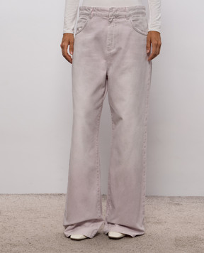 SSHEENA Justo pink jeans with logo patch 26FWJUSTODF26004